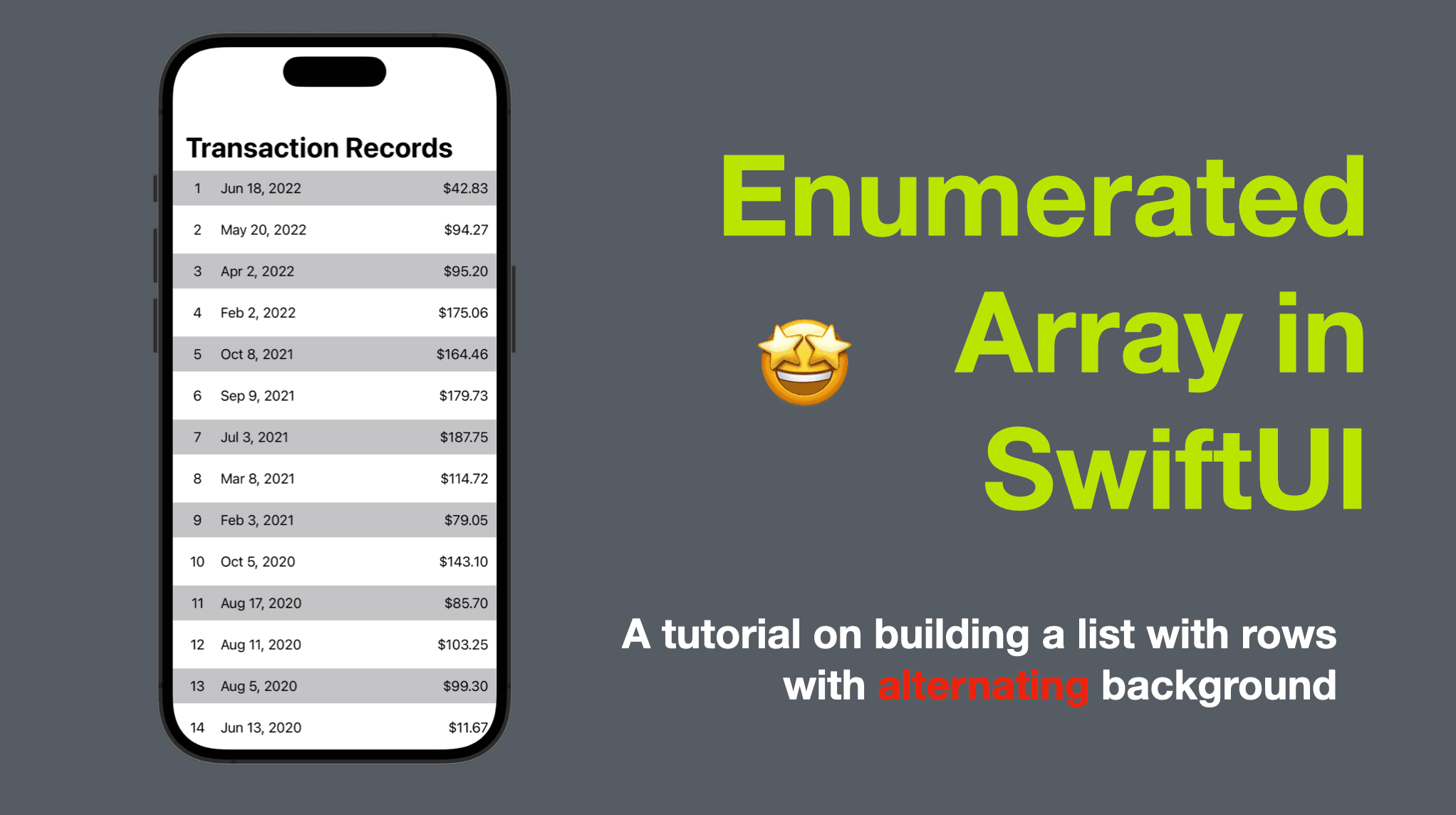 Enumerated Array in SwiftUI